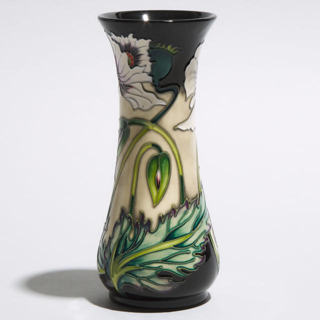 Moorcroft Poppy Vase, Philip Gibson, 2003