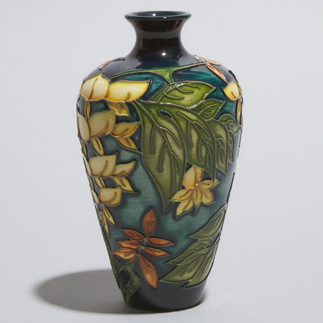 Moorcroft Wisteria Vase, Philip Gibson, 1999