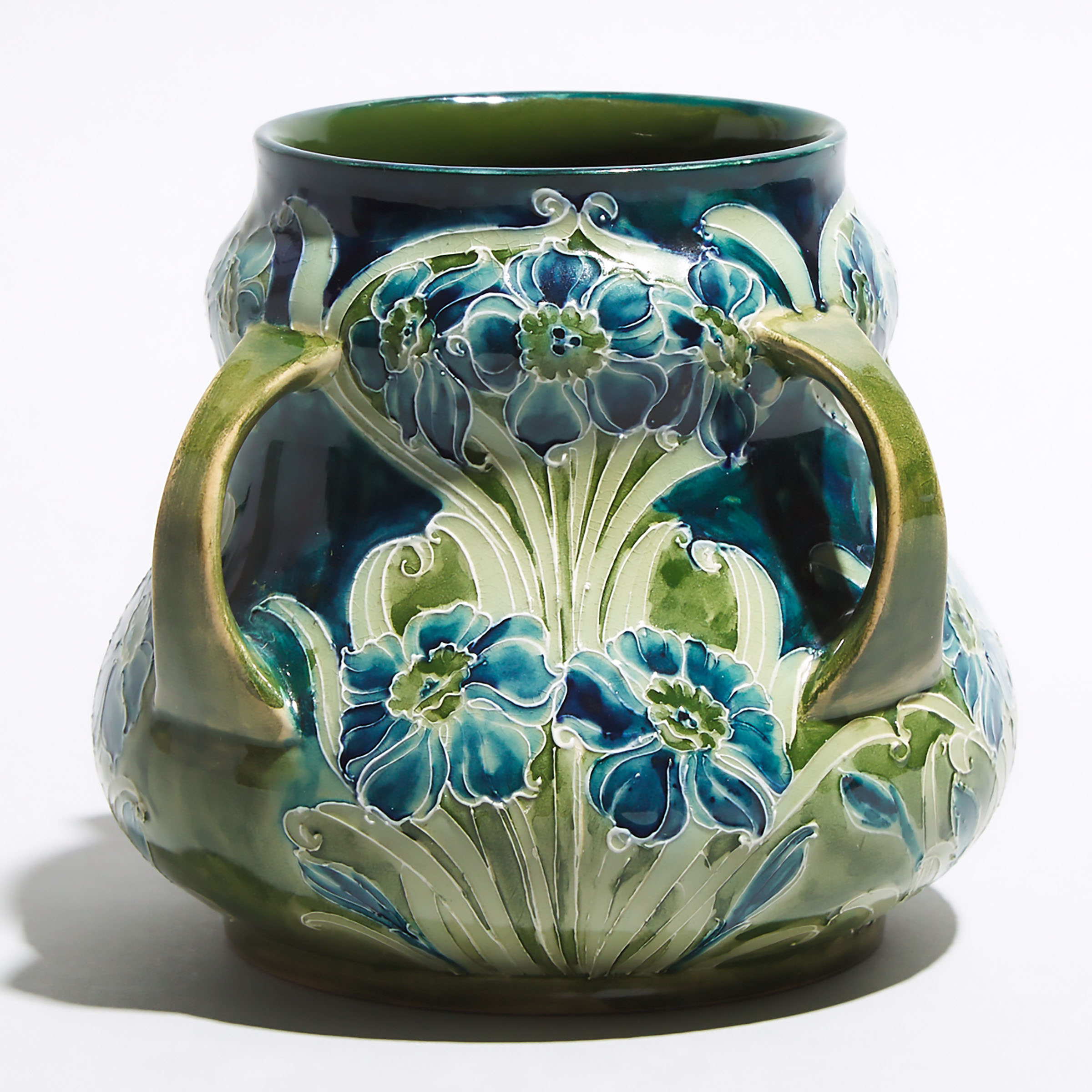 Macintyre Moorcroft Florian Four-Handled Vase, c.1900
