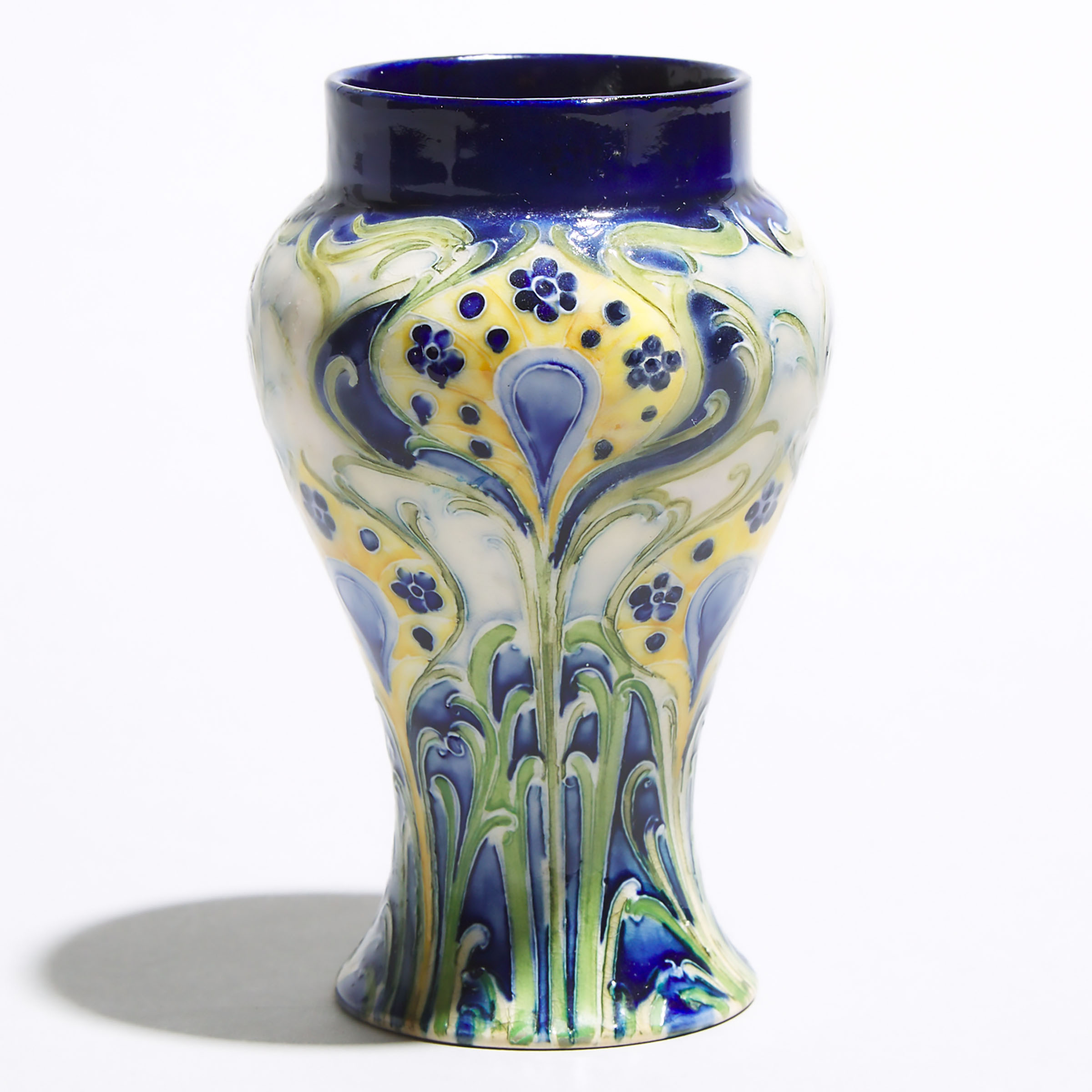 Macintyre Moorcroft Florian Peacock Feather Vase, c.1900-02