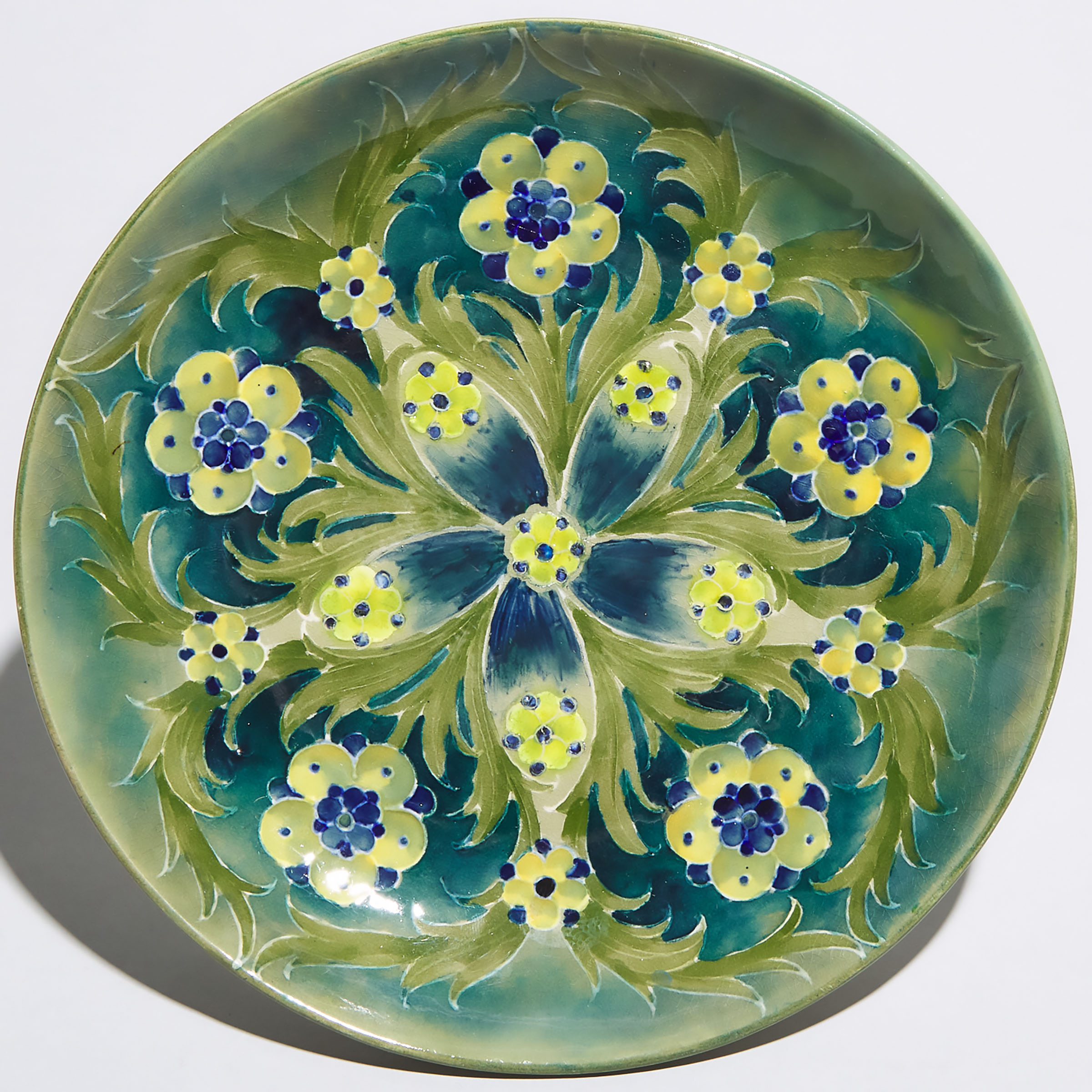 Moorcroft Late Florian Plate, c.1916-18