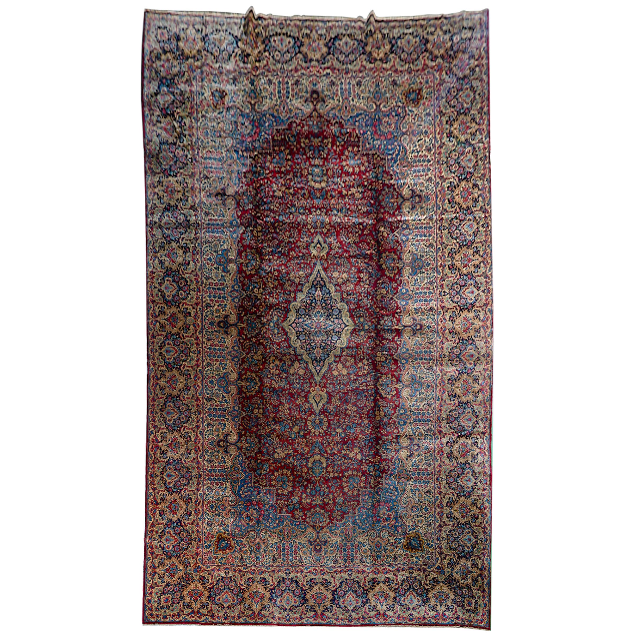 Lavar Kerman Carpet, Persian, c.1940