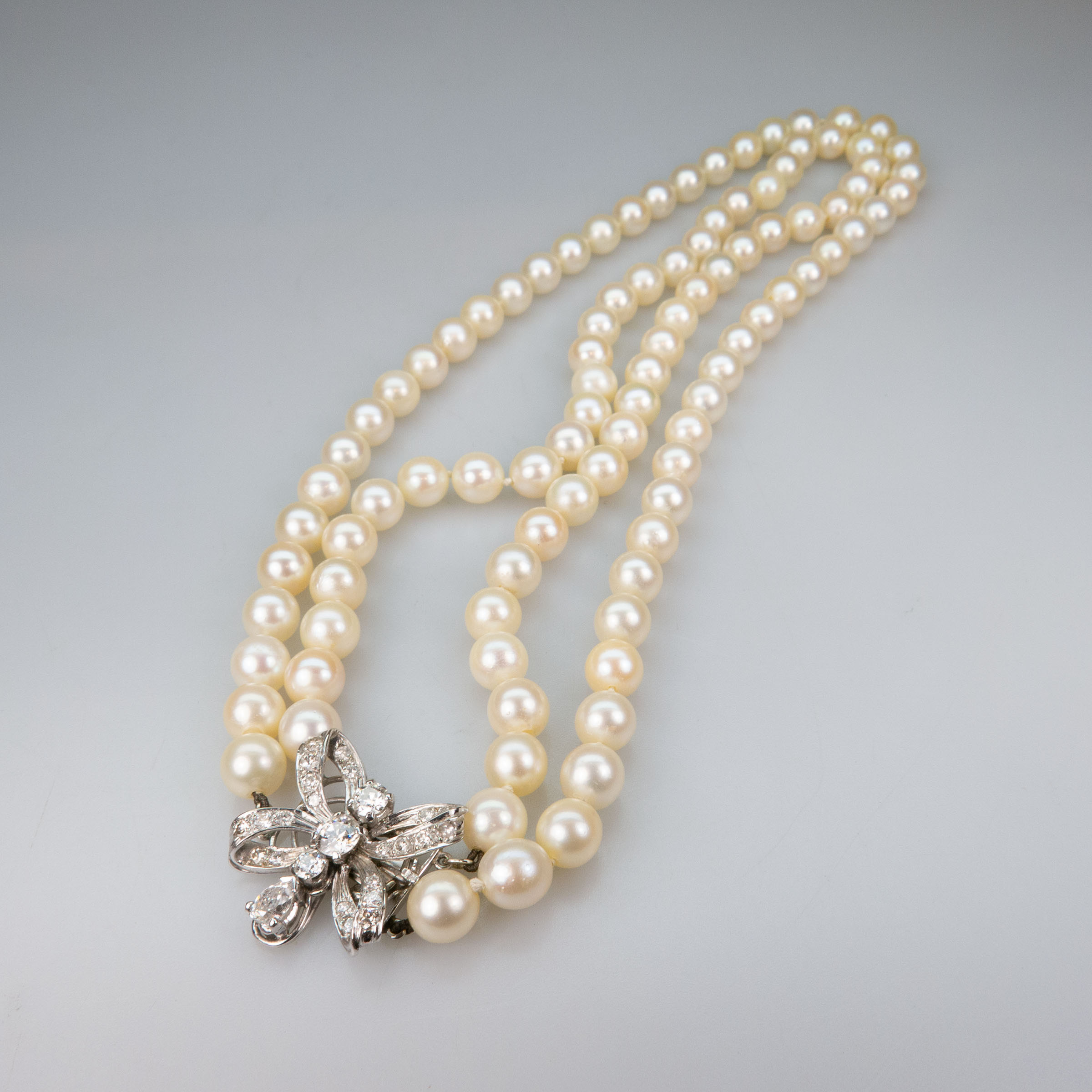 Double-Strand Cultured Pearl Necklace