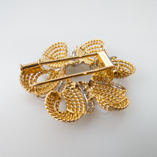Mauboussin French 18k Yellow Gold Brooch