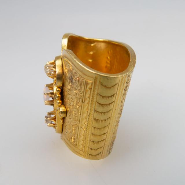 18k Yellow Gold Scarf Ring