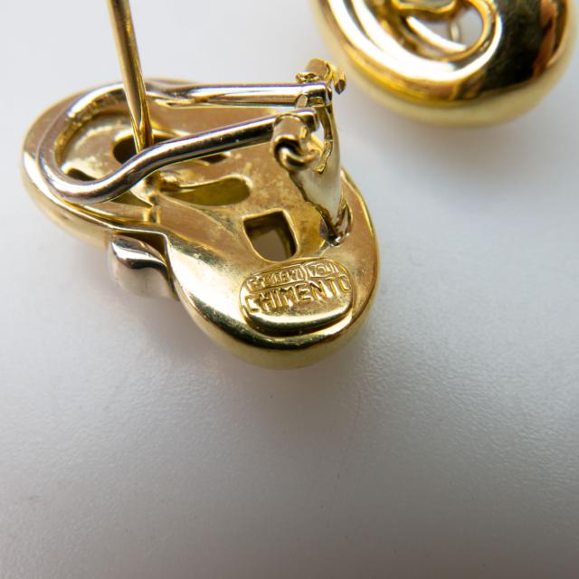 Pair Of Chimento Italian 18k Yellow Gold Earrings