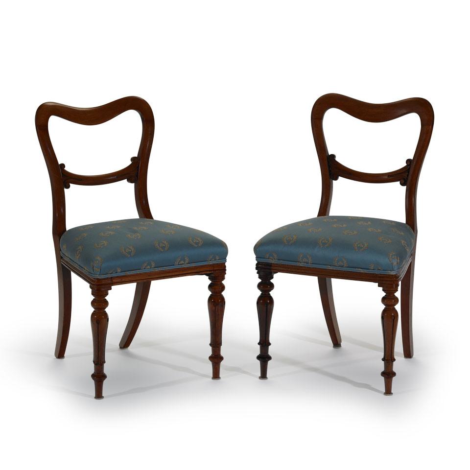 Set of FIve Late Georgian Mahogany Side Chairs