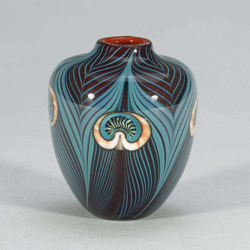 Richard (Gibbons) Satava (American, b.1952), Glass Miniature Vase, 1983