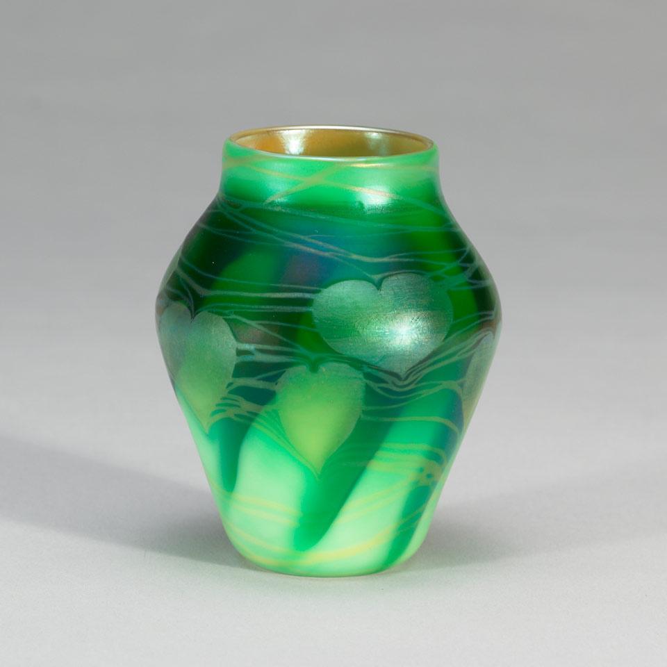 Lundberg Studios Iridescent Glass Vase, 1976