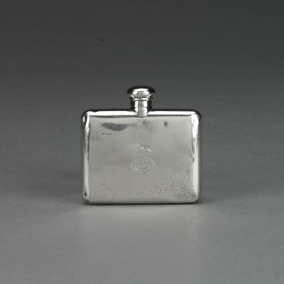English Silver Small Spirit Flask, Asprey & Co., London, 1913
