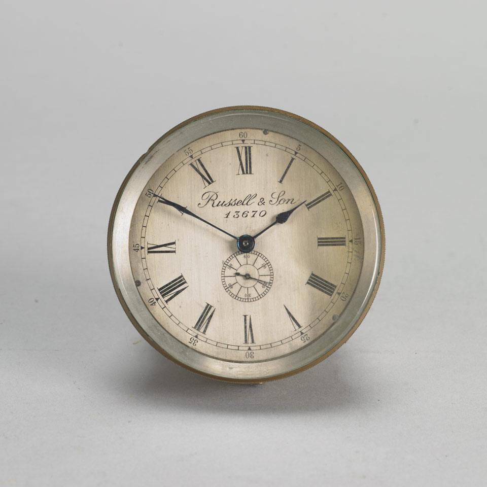 English Brass Marine Chronometer, Russell & Son, London, 19th century