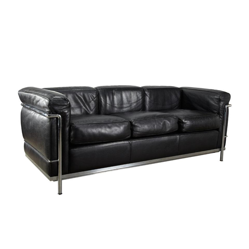 Pierre Jeanneret and Charlotte Perriand Le Corbusier LC2 Sofa,