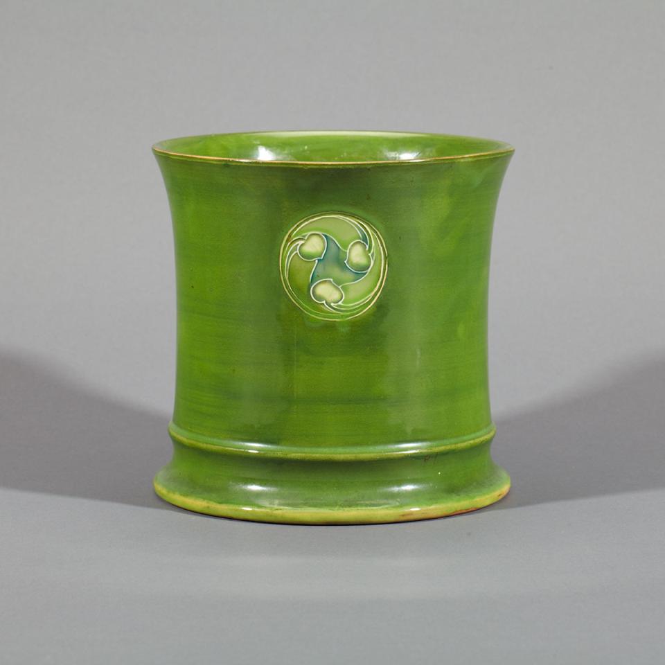 Macintyre Moorcroft Green Flamminian Cachepot, for Liberty & Co., c.1906-13