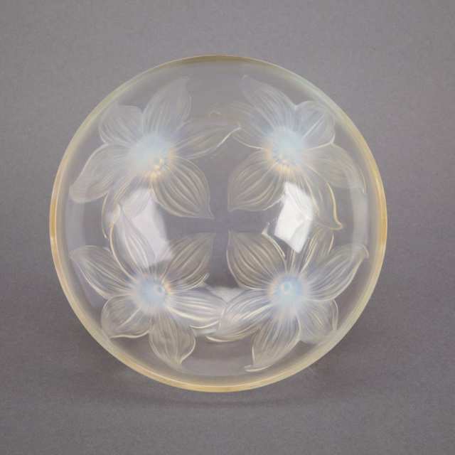 ‘Lys’, Lalique Moulded Opalescent Glass Bowl, 1920s