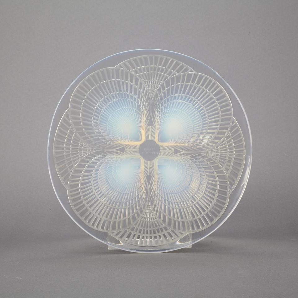 ‘Coquilles’, Lalique Moulded Opalescent Glass Plate, 1920s