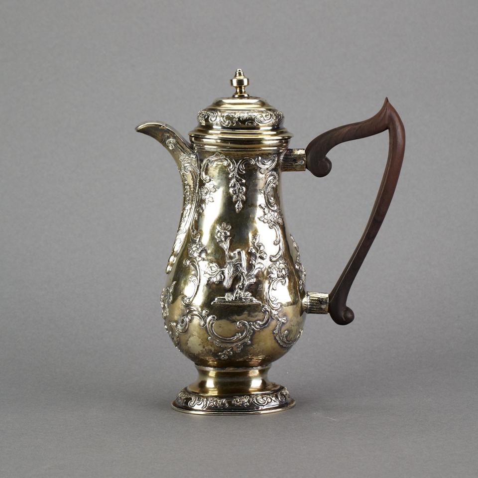 Austrian Silver-Gilt Coffee Pot, J.Hueber, Vienna, 1787