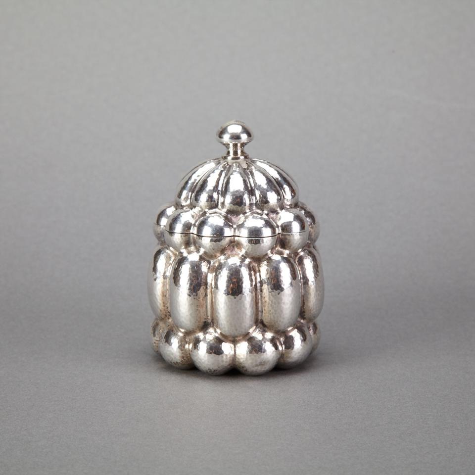 German Silver Covered Jar, early 20th century