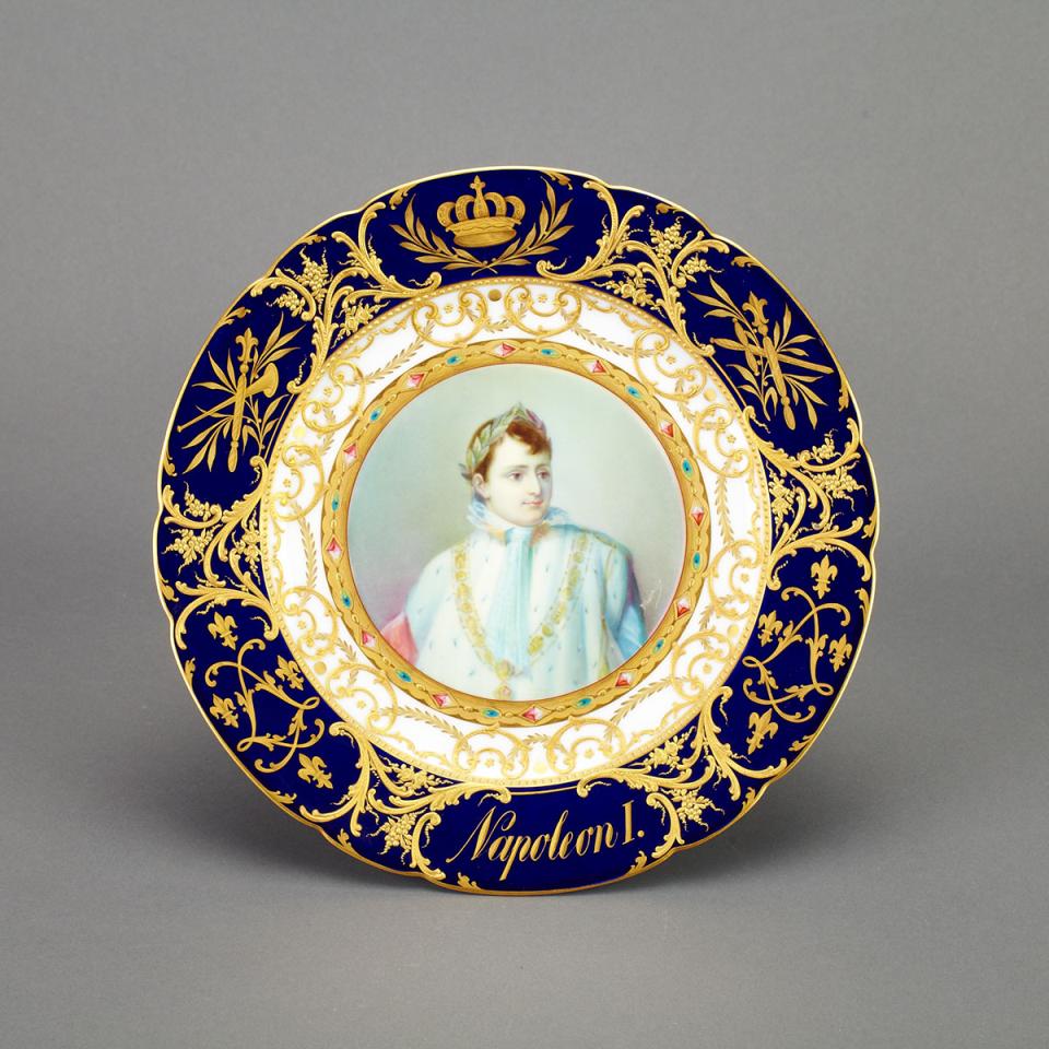 ‘Sèvres’ Napoleon I Portrait Plate, late 19th century