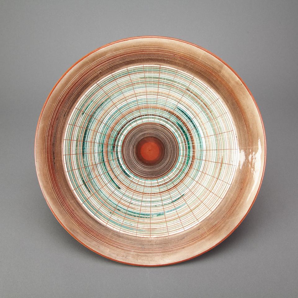 Brooklin Pottery Charger, Theo and Susan Harlander, mid-20th century