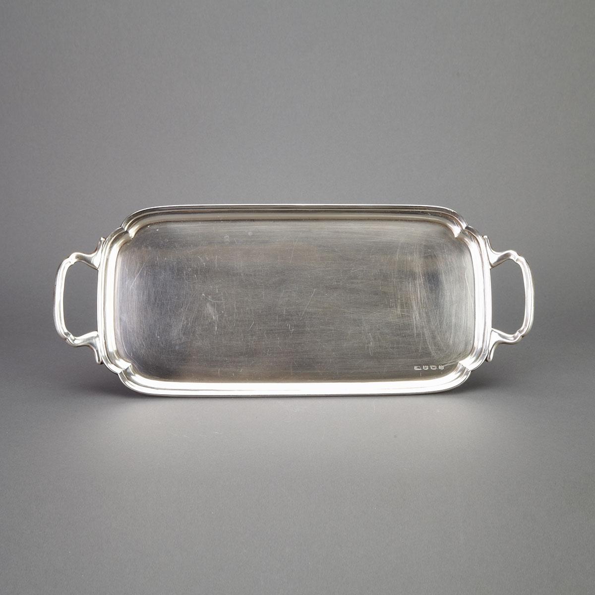 English Silver Two-Handled Cocktail Tray, Viner's Ltd, Sheffield, 1931