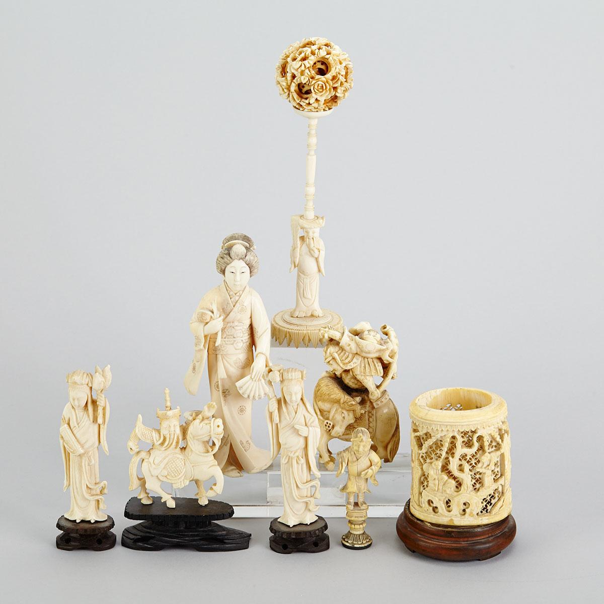 Group of Ivory Figures