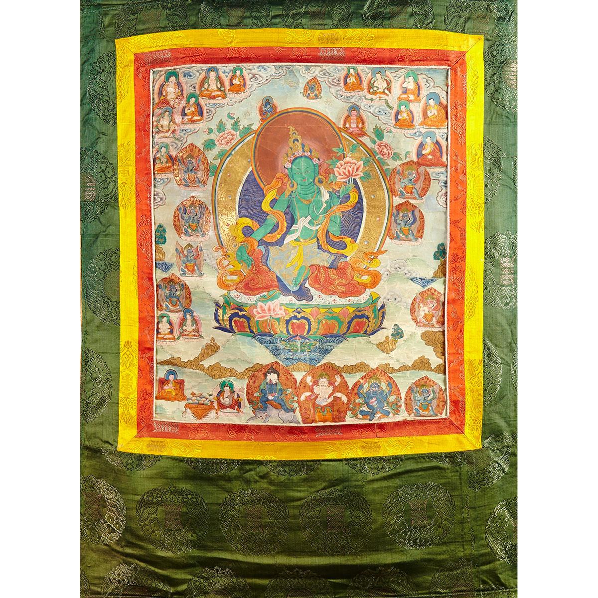Thangka of Tara, Tibet, 20th Century