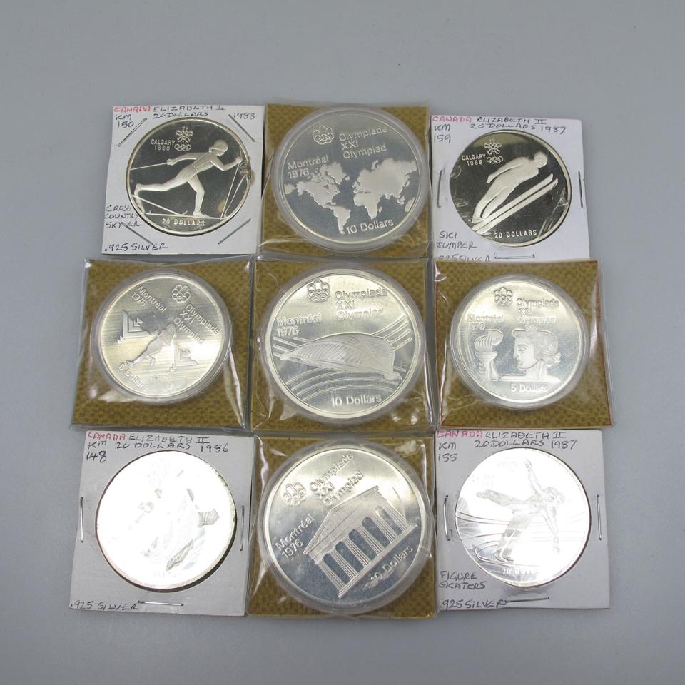31 Various Canadian Olympic Coins