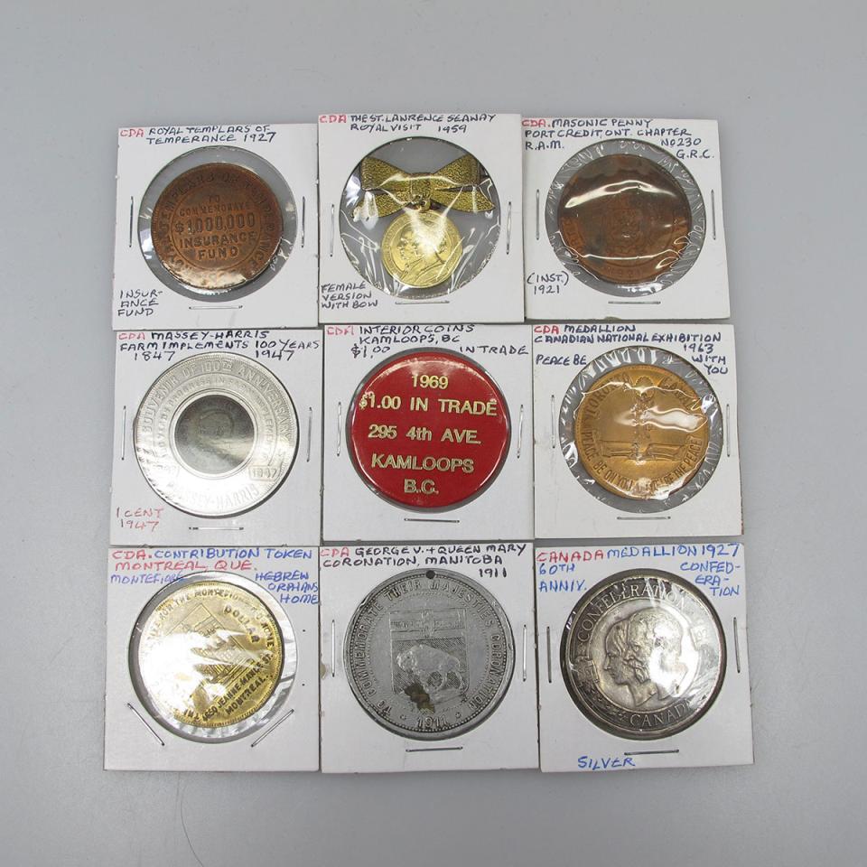 Quantity Of Canadian Medallions And Commemoratives