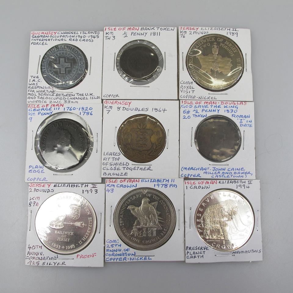 Quantity Of Coins, Tokens And Medallions From Isle Of Man, Jersey And Guernsey 