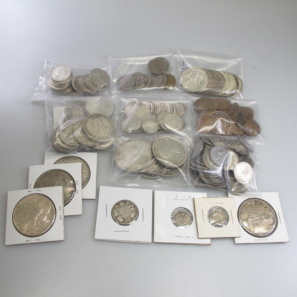 Quantity Of Canadian And American Coins 