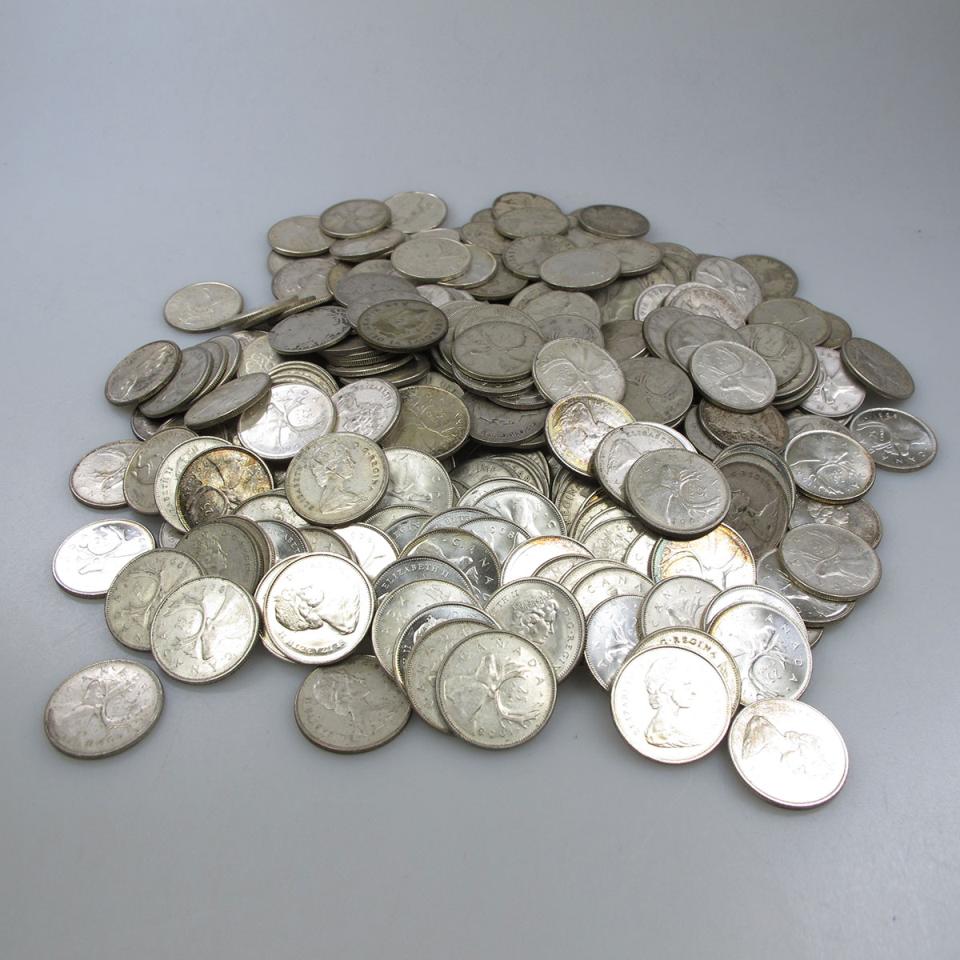 296 Canadian Silver Quarters