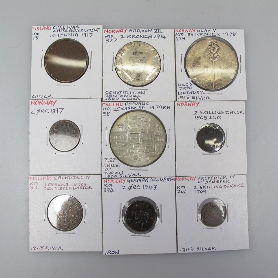 Quantity Of Coins From Norway And Finland