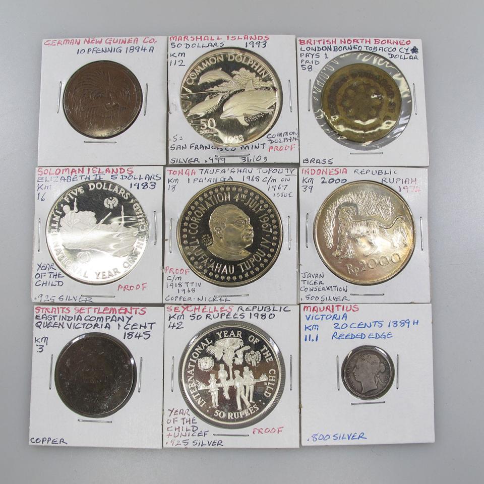 Quantity Of Coins, Medallions And Tokens From The South Pacific 
