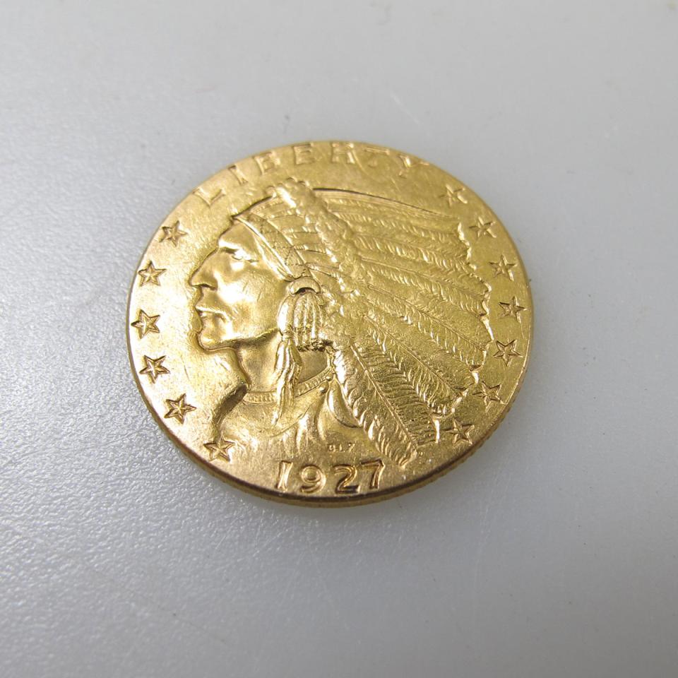 American 1927 $2.5 Gold Quarter Eagle