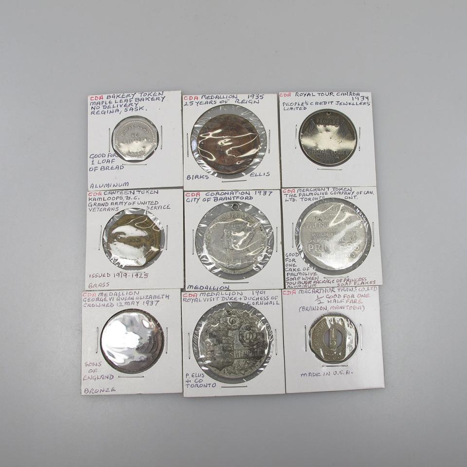Quantity Of Canadian Medallions, Trade Tokens, Olympic Tokens And Royalty Commemoratives