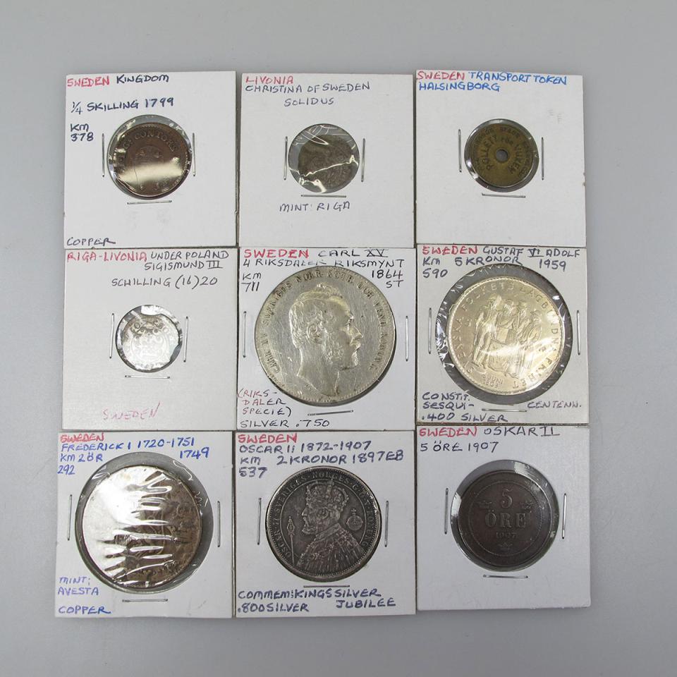 Quantity Of Swedish Coins, Tokens And Medallions