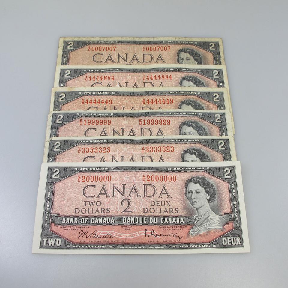Canadian 1954 $2 Bank Note