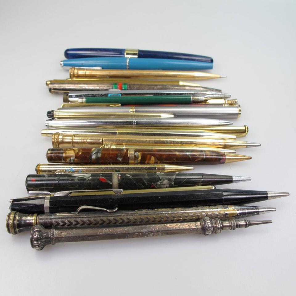 Quantity Of Silver, Gold-Filled And Metal Pens And Pencils
