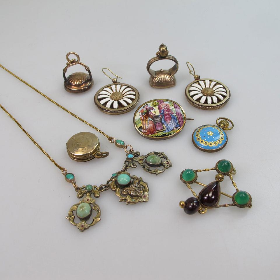 Small Quantity Of Gold And Gold-Filled Jewellery 