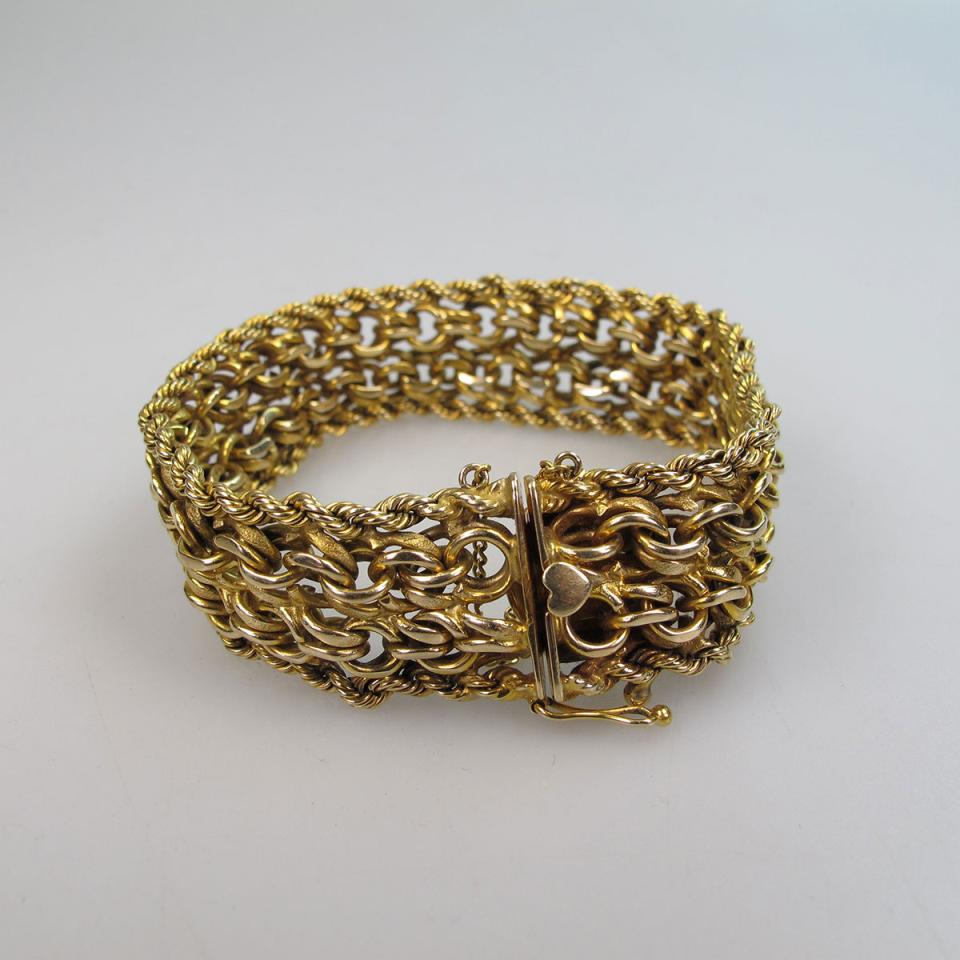 14k Yellow Gold Strap Bracelet