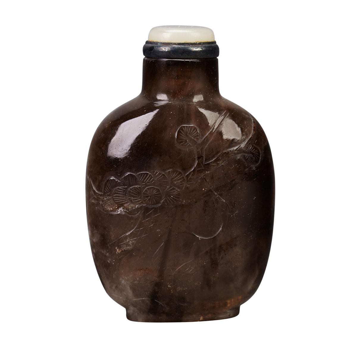 Smoky Quartz Snuff Bottle, 19th Century