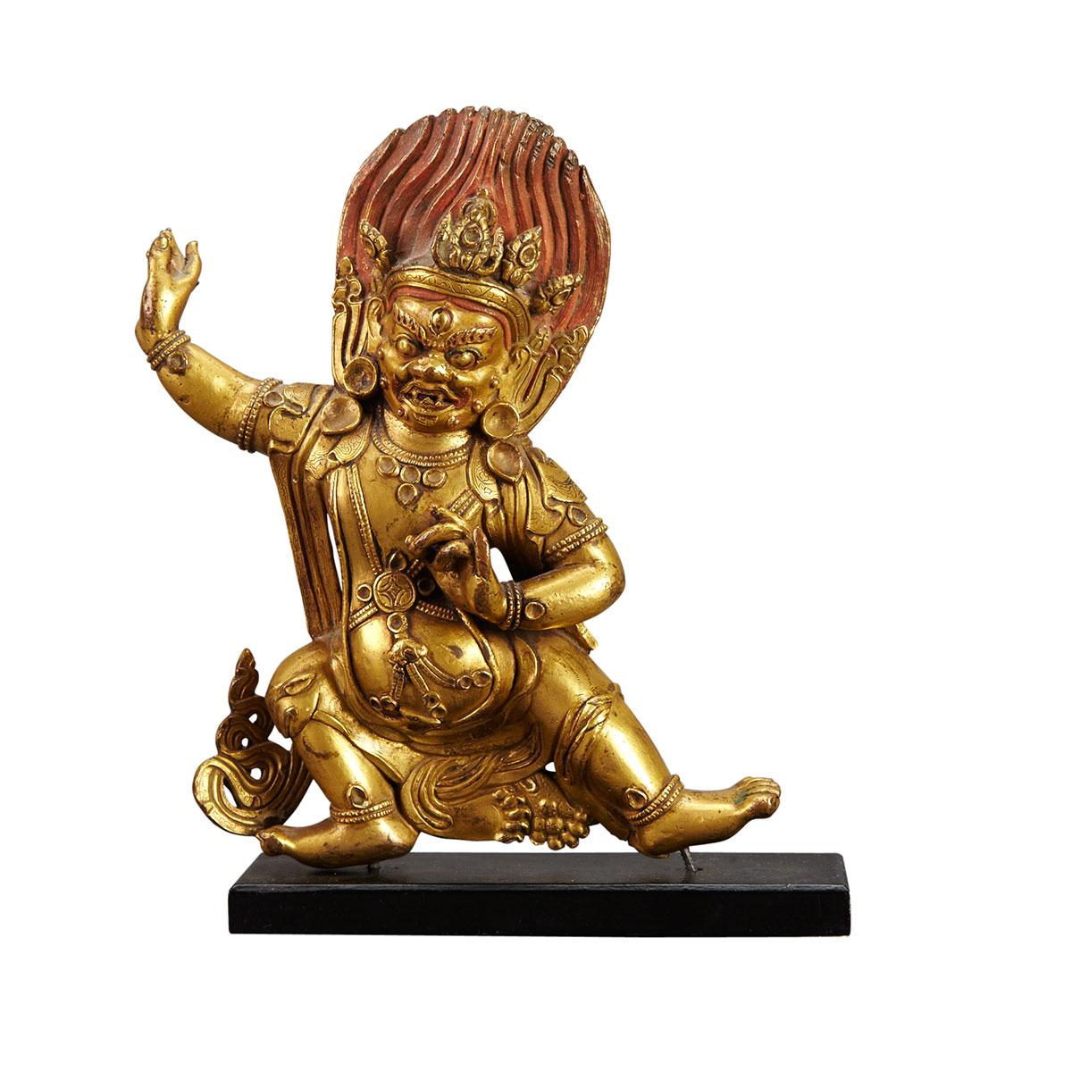 Gilt Bronze Figure of Vajrapani, Tibet, 18th/19th Century