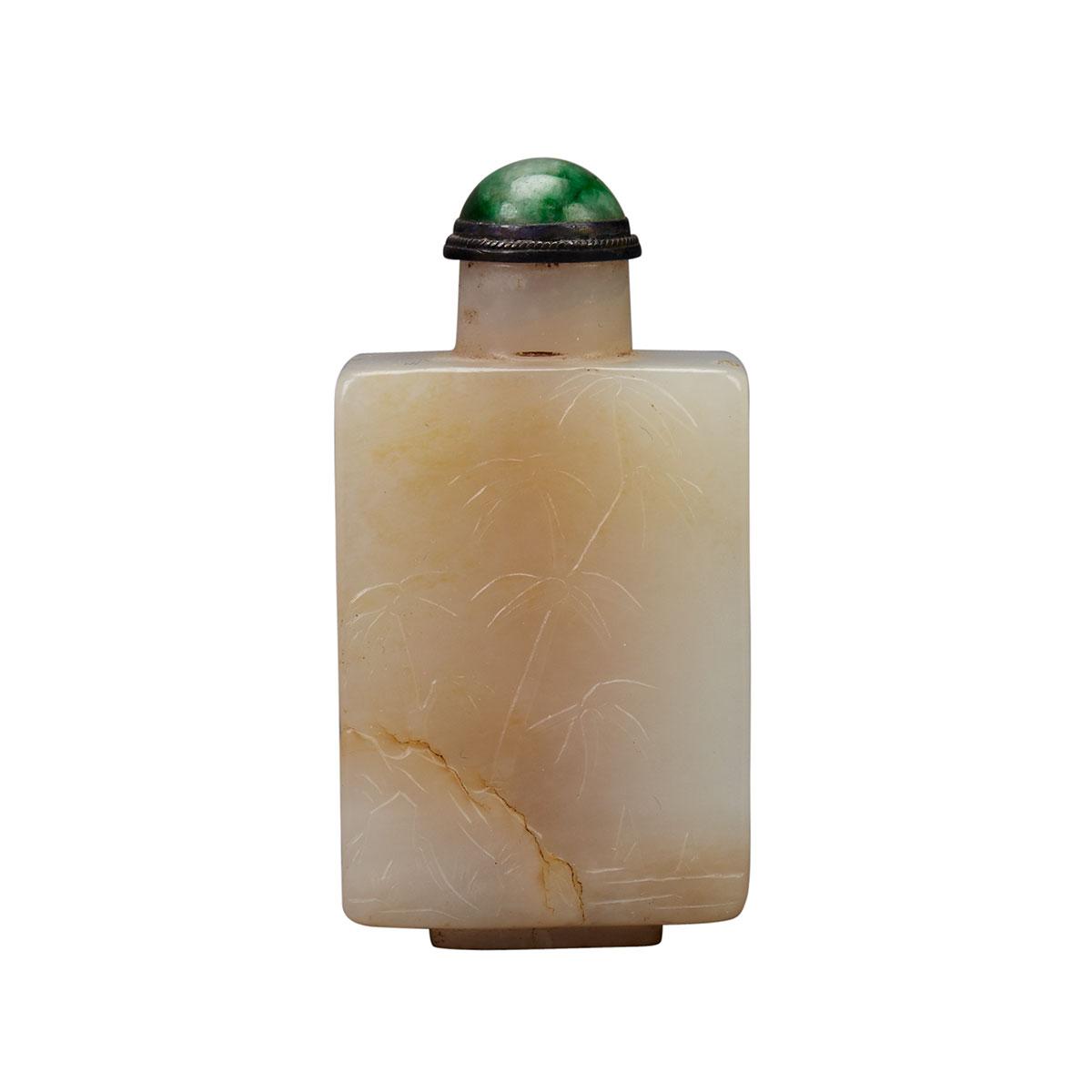 White Jade Snuff Bottle, 18th/19th Century