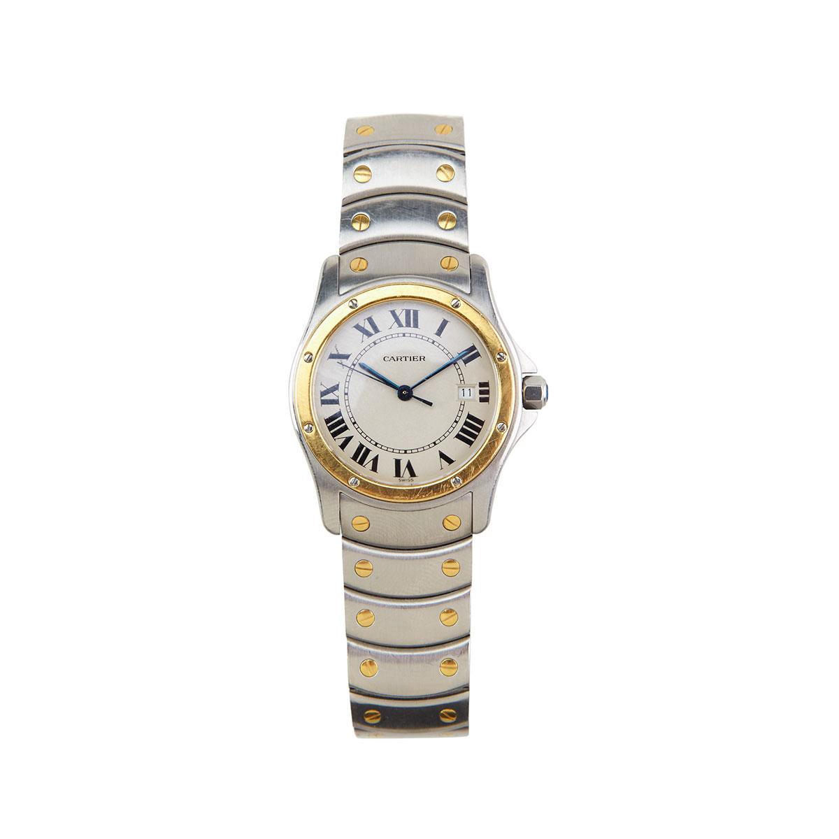 Cartier Santos Ronde Wristwatch With Date
