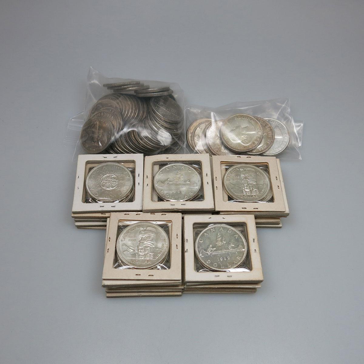 42 Canadian Silver Dollars