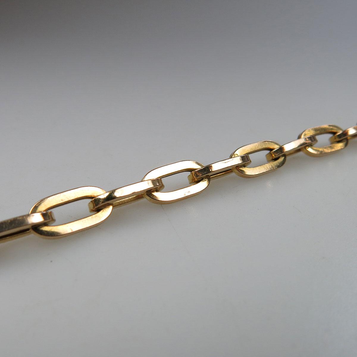 Italian 14k Yellow Gold Rectangular Link Bracelet