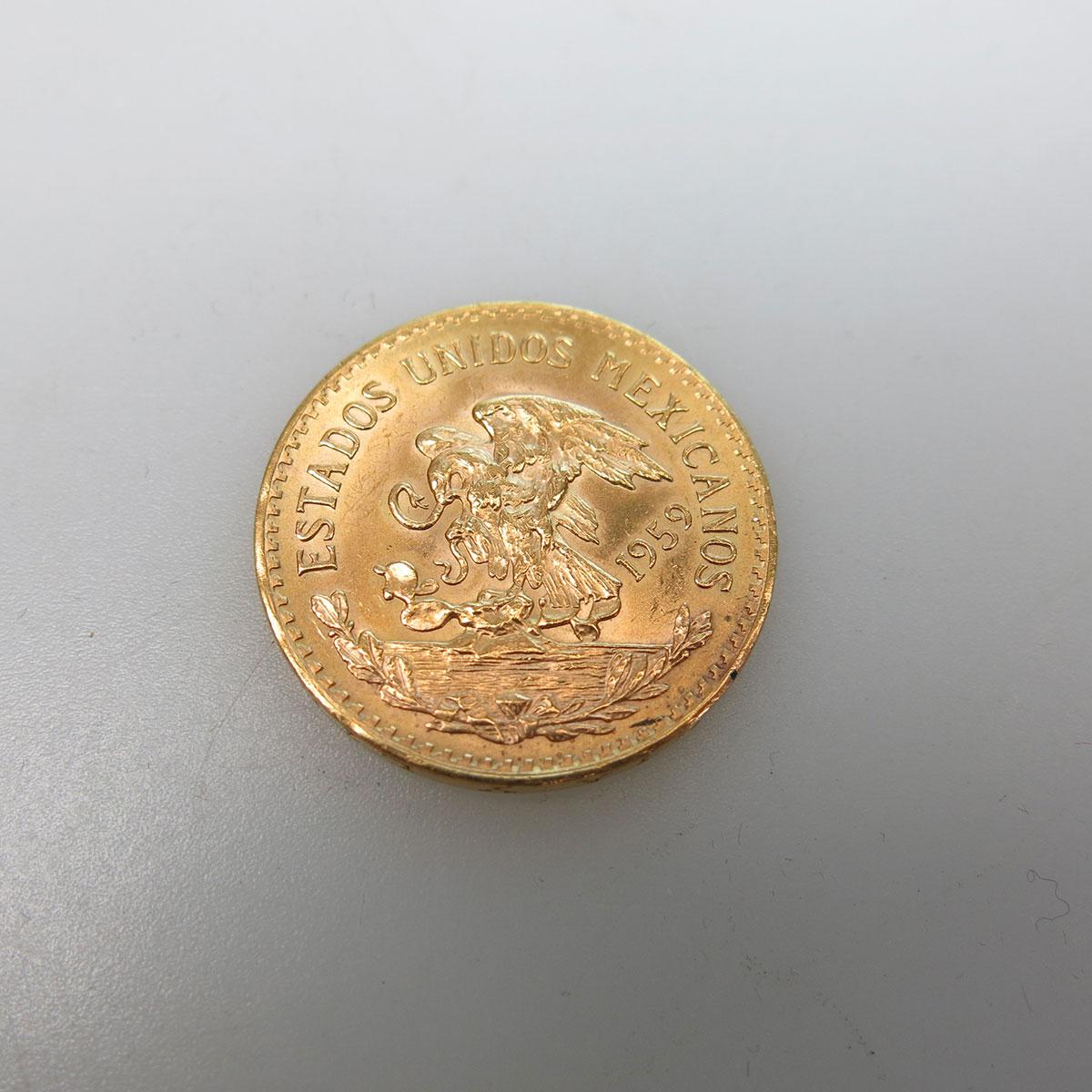 Mexican 1959 Twenty Peso Gold Coin
