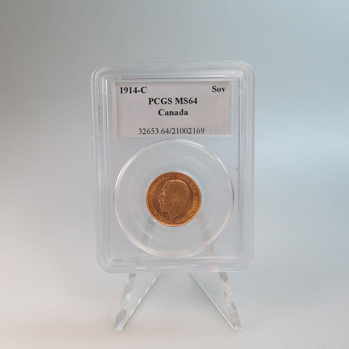 Canadian 1914C Gold Sovereign