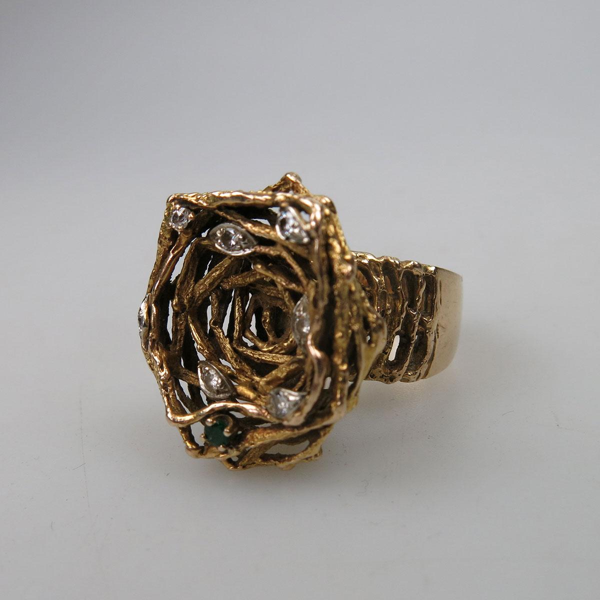 14k Yellow Gold Abstract Ring
