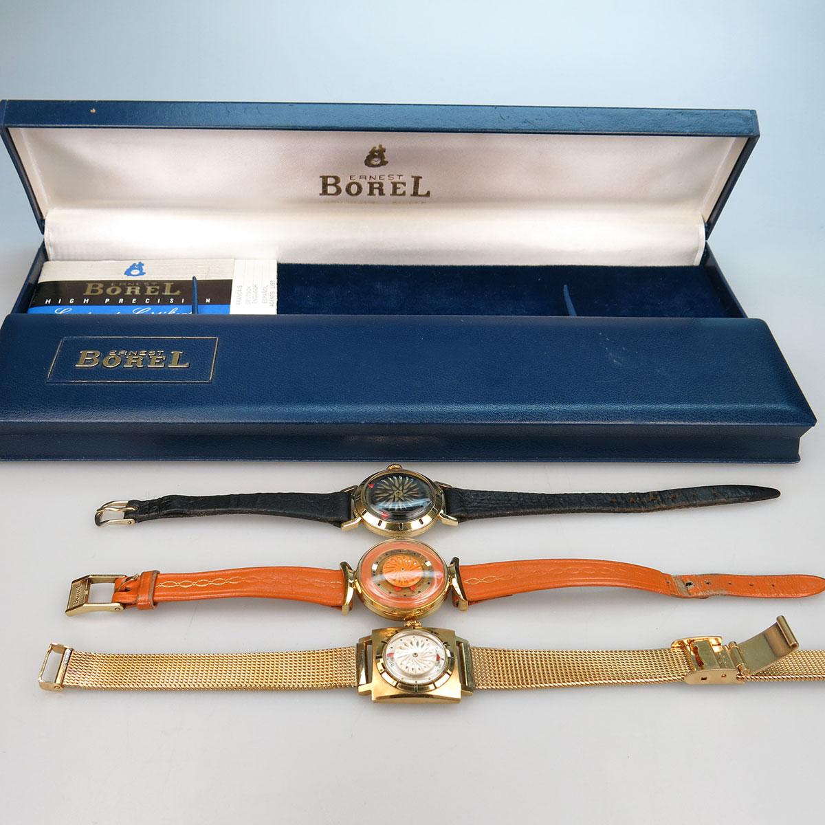 3 Various Borel Wristwatches